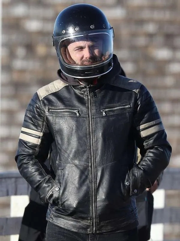 Men's Casey Affleck The Instigators 2024 Leather Jacket
